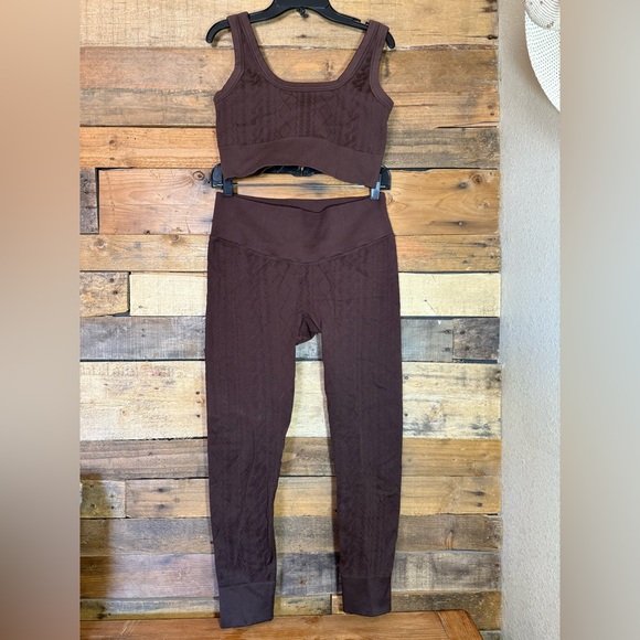 JoyLab Pants - JoyLab Brown Leggings and Top Set